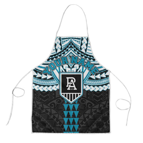Personalized Port Adelaide Power Apron Polynesian Tribal Pattern Heritage Football