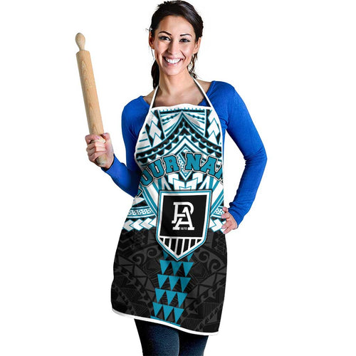 Personalized Port Adelaide Power Apron Polynesian Tribal Pattern Heritage Football