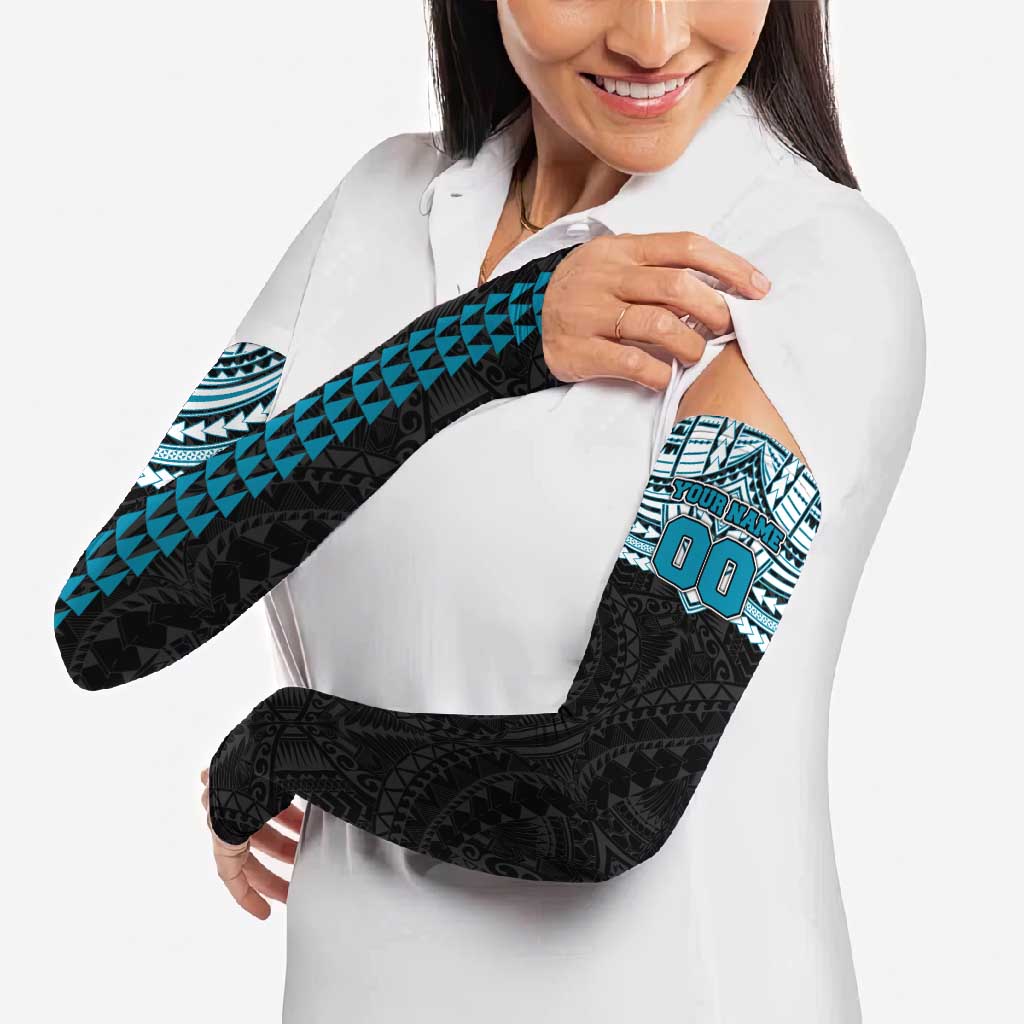 Personalized Port Adelaide Power Arm Sleeves Polynesian Tribal Pattern Heritage Football