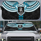 Personalized Port Adelaide Power Auto Sun Shade Polynesian Tribal Pattern Heritage Football