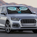 Personalized Port Adelaide Power Auto Sun Shade Polynesian Tribal Pattern Heritage Football
