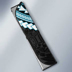Personalized Port Adelaide Power Auto Sun Shade Polynesian Tribal Pattern Heritage Football