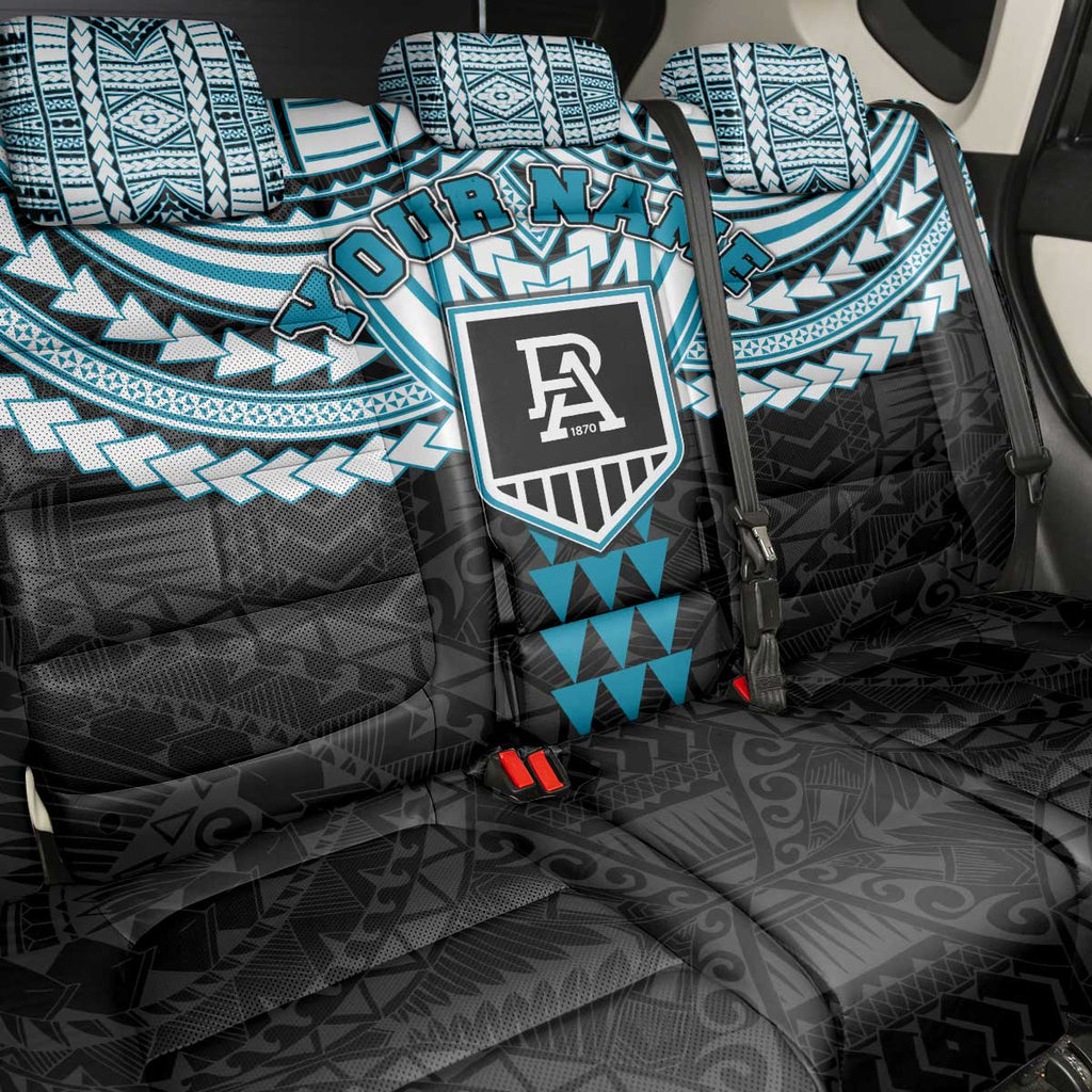 Personalized Port Adelaide Power Back Car Seat Cover Polynesian Tribal Pattern Heritage Football