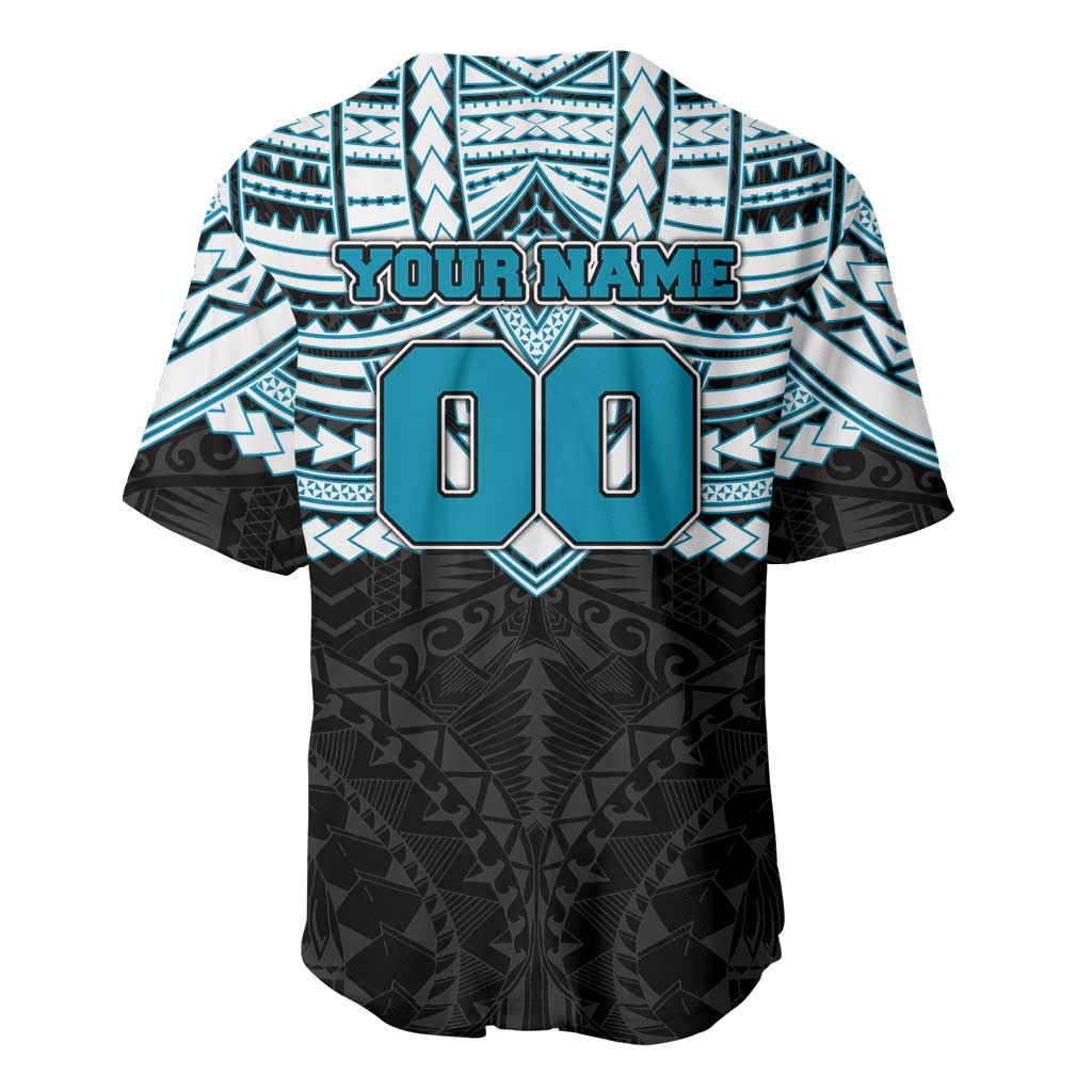 Personalized Port Adelaide Power Baseball Jersey Polynesian Tribal Pattern Heritage Football