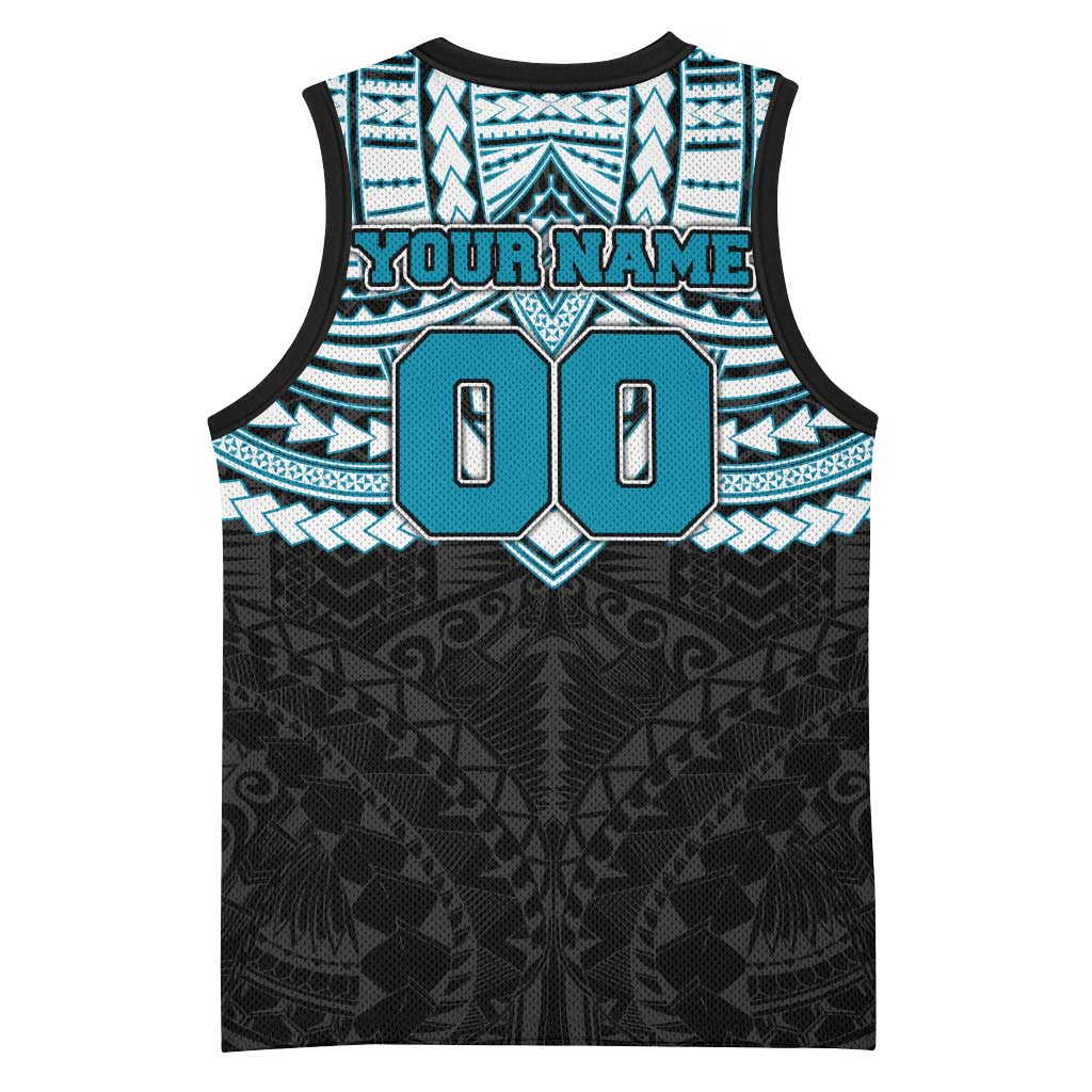 Personalized Port Adelaide Power Basketball Jersey Polynesian Tribal Pattern Heritage Football
