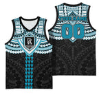 Personalized Port Adelaide Power Basketball Jersey Polynesian Tribal Pattern Heritage Football