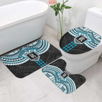 Personalized Port Adelaide Power Bathroom Set Polynesian Tribal Pattern Heritage Football