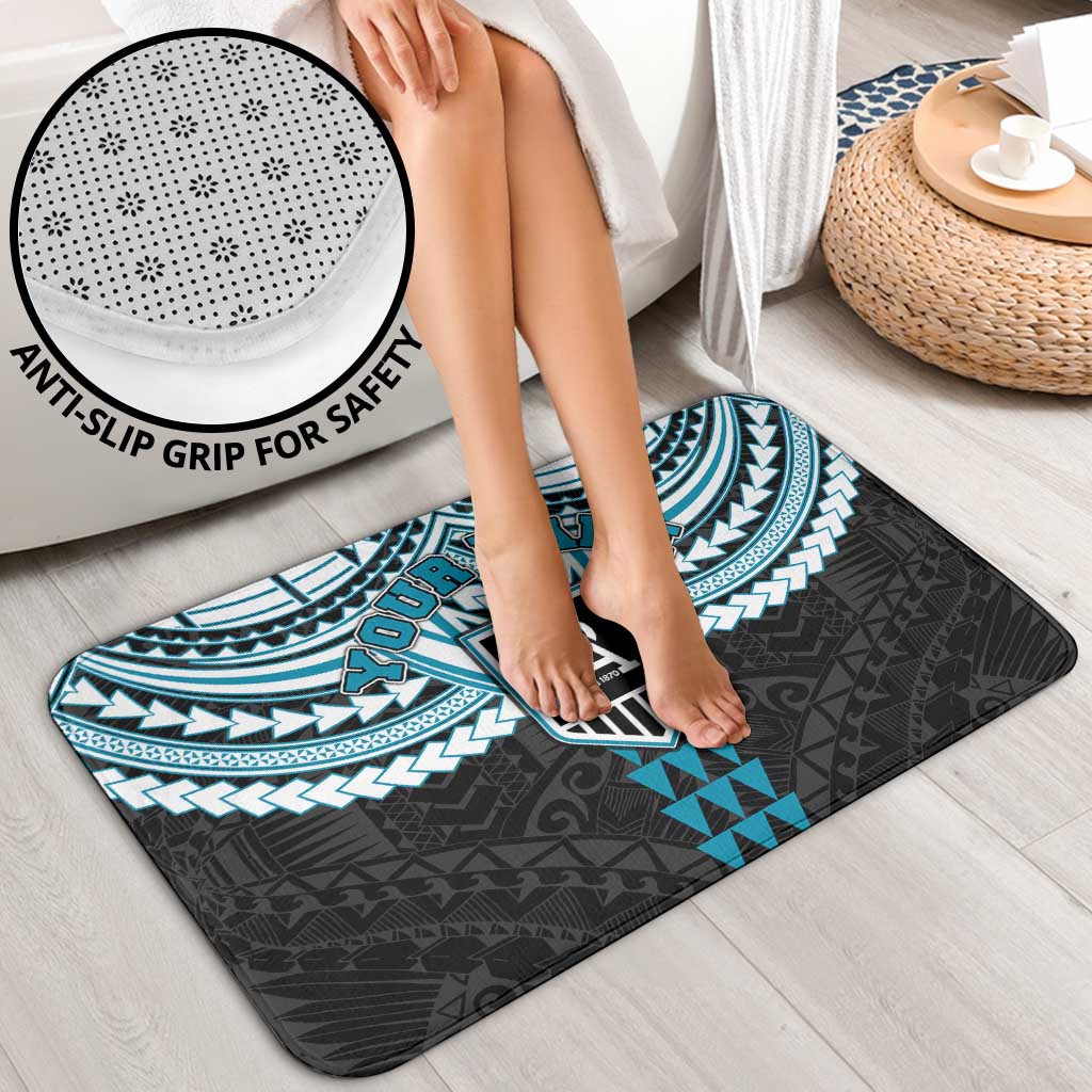 Personalized Port Adelaide Power Bathroom Set Polynesian Tribal Pattern Heritage Football