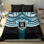 Personalized Port Adelaide Power Bedding Set Polynesian Tribal Pattern Heritage Football
