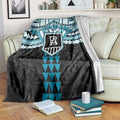 Personalized Port Adelaide Power Blanket Polynesian Tribal Pattern Heritage Football