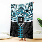 Personalized Port Adelaide Power Blanket Polynesian Tribal Pattern Heritage Football