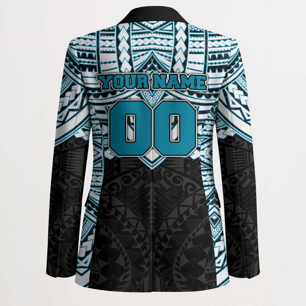 Personalized Port Adelaide Power Blazer Polynesian Tribal Pattern Heritage Football