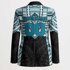Personalized Port Adelaide Power Blazer Polynesian Tribal Pattern Heritage Football