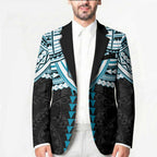 Personalized Port Adelaide Power Blazer Polynesian Tribal Pattern Heritage Football