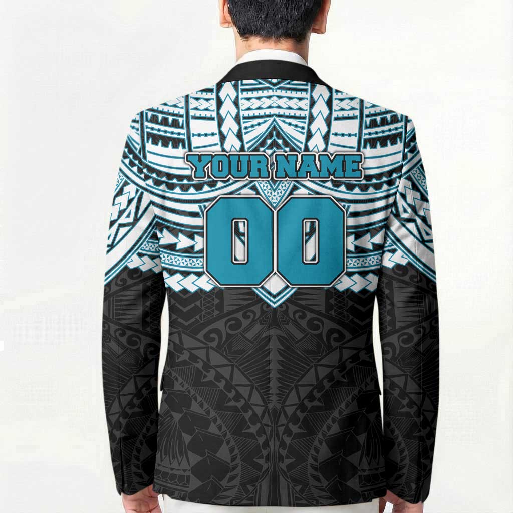 Personalized Port Adelaide Power Blazer Polynesian Tribal Pattern Heritage Football