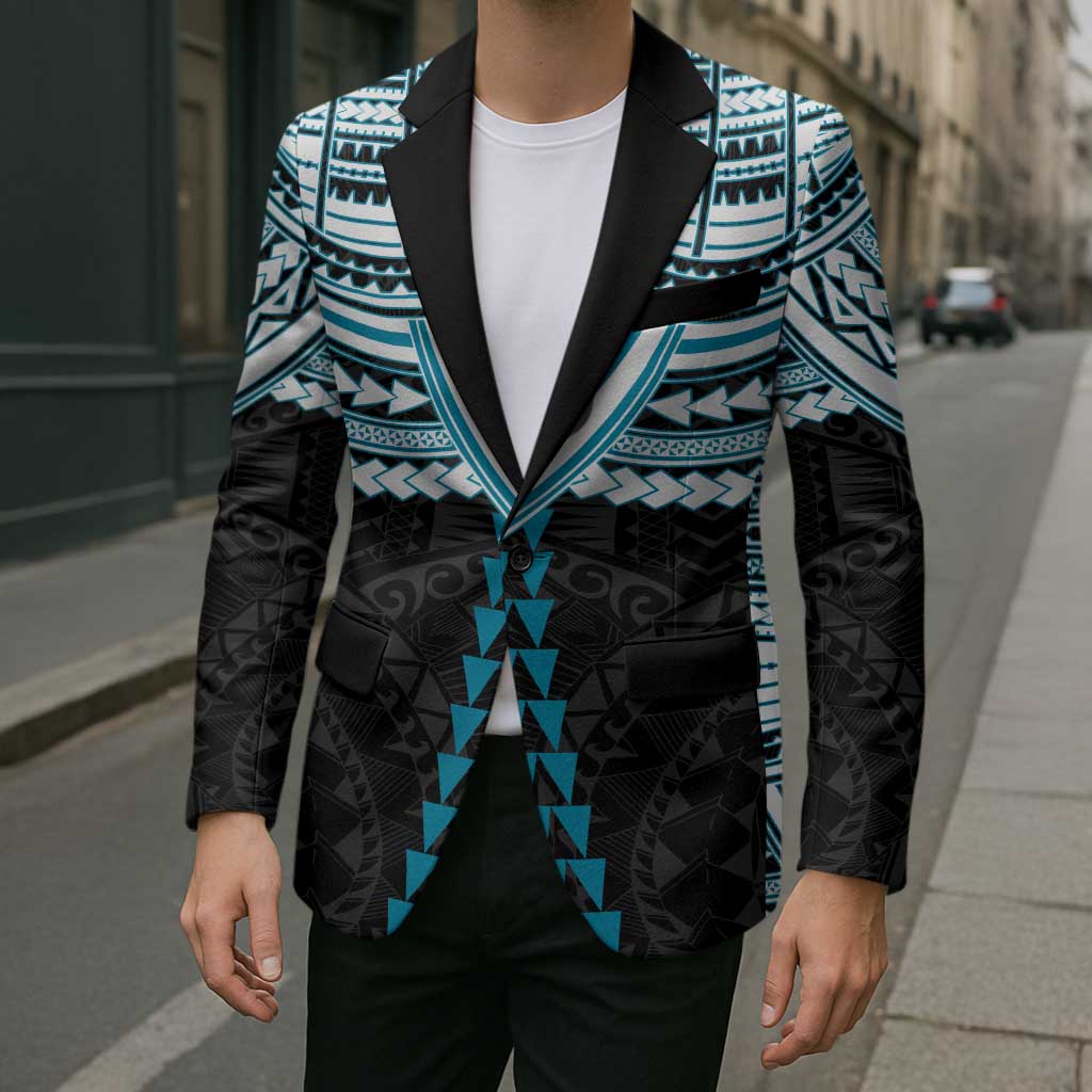 Personalized Port Adelaide Power Blazer Polynesian Tribal Pattern Heritage Football