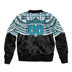Personalized Port Adelaide Power Bomber Jacket Polynesian Tribal Pattern Heritage Football