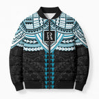 Personalized Port Adelaide Power Bomber Puffer Jacket Polynesian Tribal Pattern Heritage Football
