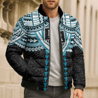Personalized Port Adelaide Power Bomber Puffer Jacket Polynesian Tribal Pattern Heritage Football