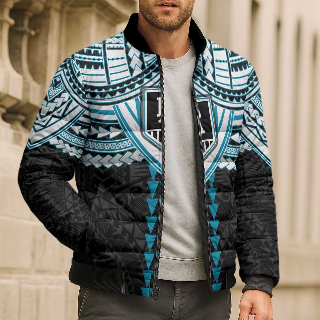 Personalized Port Adelaide Power Bomber Puffer Jacket Polynesian Tribal Pattern Heritage Football
