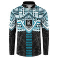 Personalized Port Adelaide Power Button Sweatshirt Polynesian Tribal Pattern Heritage Football