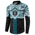 Personalized Port Adelaide Power Button Sweatshirt Polynesian Tribal Pattern Heritage Football