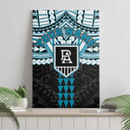 Personalized Port Adelaide Power Canvas Wall Art Polynesian Tribal Pattern Heritage Football