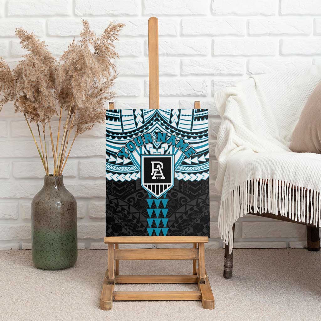 Personalized Port Adelaide Power Canvas Wall Art Polynesian Tribal Pattern Heritage Football