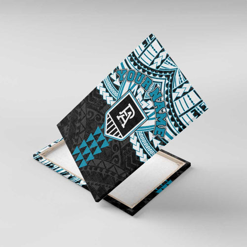 Personalized Port Adelaide Power Canvas Wall Art Polynesian Tribal Pattern Heritage Football