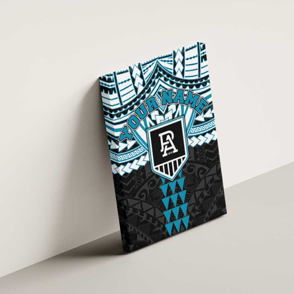 Personalized Port Adelaide Power Canvas Wall Art Polynesian Tribal Pattern Heritage Football