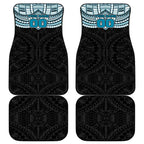 Personalized Port Adelaide Power Car Mats Polynesian Tribal Pattern Heritage Football