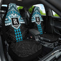 Personalized Port Adelaide Power Car Seat Cover Polynesian Tribal Pattern Heritage Football