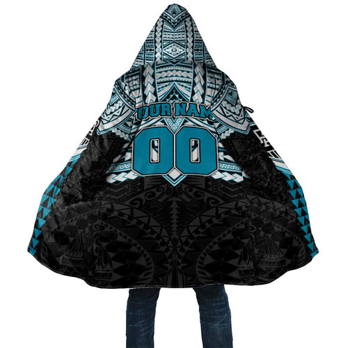 Personalized Port Adelaide Power Cloak Polynesian Tribal Pattern Heritage Football