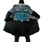 Personalized Port Adelaide Power Cloak Polynesian Tribal Pattern Heritage Football