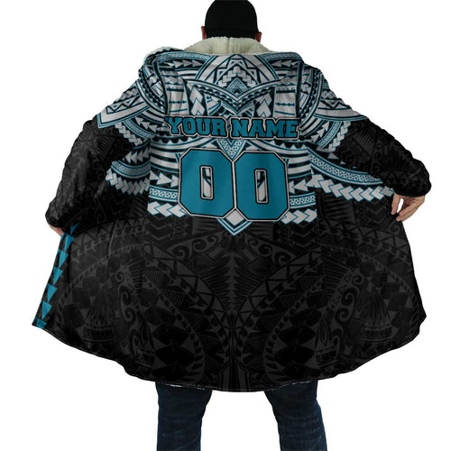 Personalized Port Adelaide Power Cloak Polynesian Tribal Pattern Heritage Football