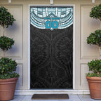 Personalized Port Adelaide Power Door Cover Polynesian Tribal Pattern Heritage Football
