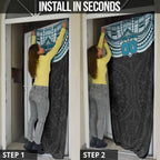 Personalized Port Adelaide Power Door Cover Polynesian Tribal Pattern Heritage Football