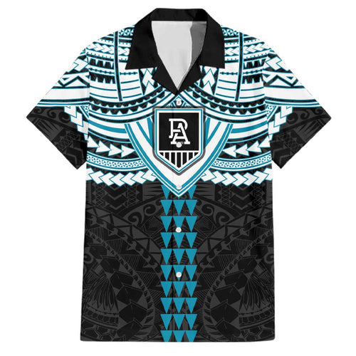 Personalized Port Adelaide Power Family Matching Mermaid Dress and Hawaiian Shirt Polynesian Tribal Pattern Heritage Football
