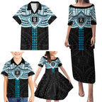 Personalized Port Adelaide Power Family Matching Puletasi and Hawaiian Shirt Polynesian Tribal Pattern Heritage Football