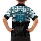 Personalized Port Adelaide Power Family Matching Puletasi and Hawaiian Shirt Polynesian Tribal Pattern Heritage Football