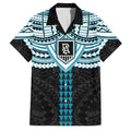 Personalized Port Adelaide Power Family Matching Summer Maxi Dress and Hawaiian Shirt Polynesian Tribal Pattern Heritage Football