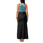 Personalized Port Adelaide Power Family Matching Tank Maxi Dress and Hawaiian Shirt Polynesian Tribal Pattern Heritage Football