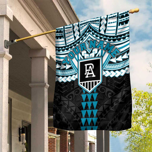 Personalized Port Adelaide Power Garden Flag Polynesian Tribal Pattern Heritage Football