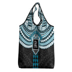 Personalized Port Adelaide Power Grocery Bag Polynesian Tribal Pattern Heritage Football