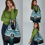 Personalized Port Adelaide Power Grocery Bag Polynesian Tribal Pattern Heritage Football