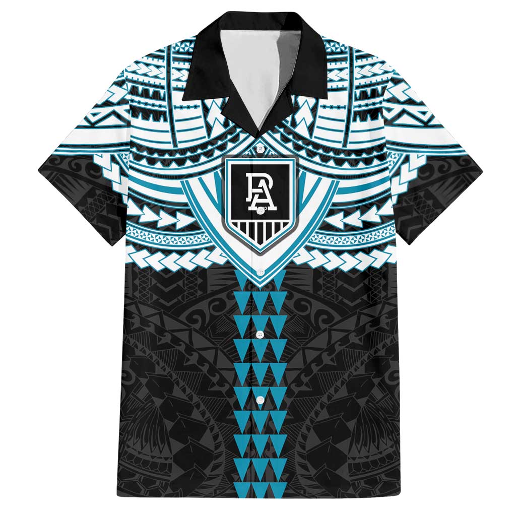 Personalized Port Adelaide Power Hawaiian Shirt Polynesian Tribal Pattern Heritage Football