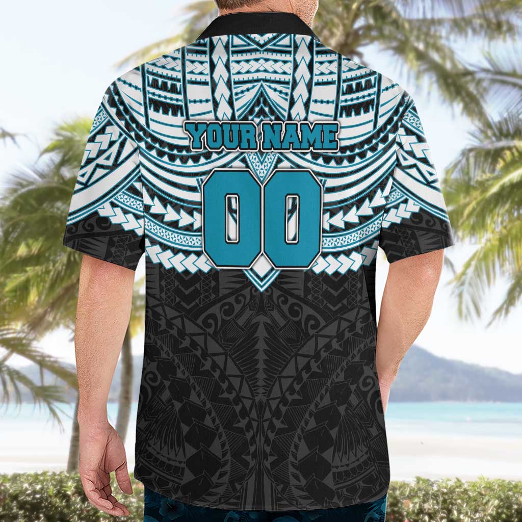 Personalized Port Adelaide Power Hawaiian Shirt Polynesian Tribal Pattern Heritage Football