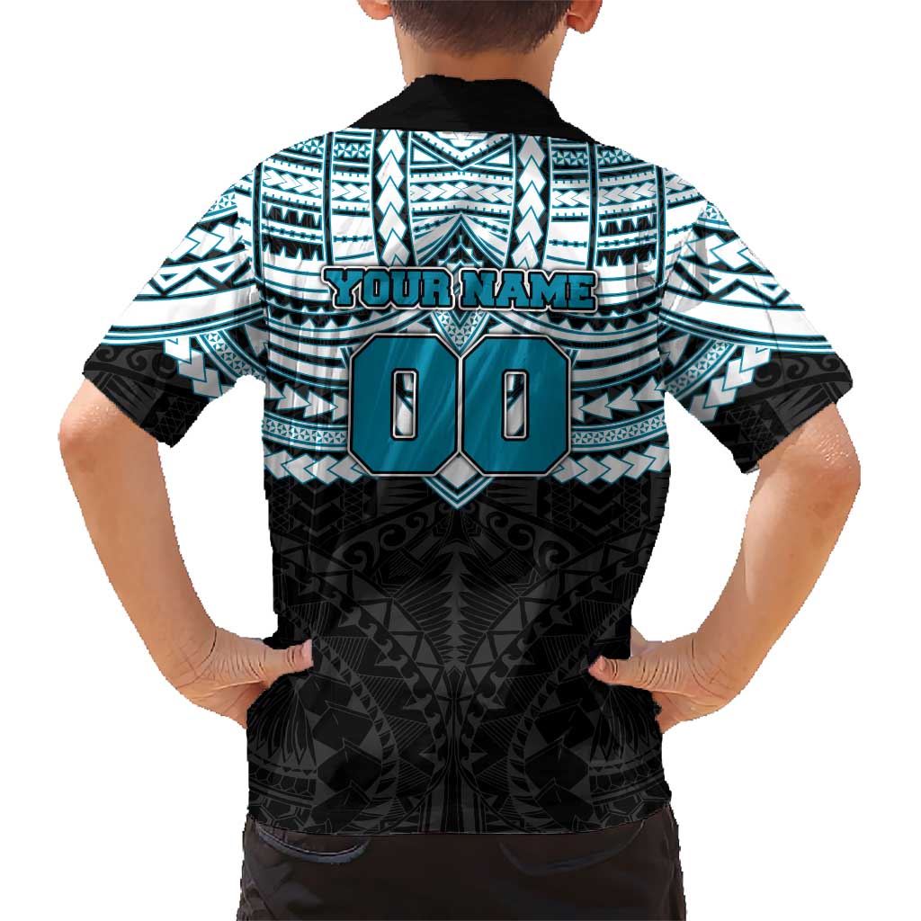 Personalized Port Adelaide Power Hawaiian Shirt Polynesian Tribal Pattern Heritage Football