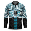 Personalized Port Adelaide Power Hockey Jersey Polynesian Tribal Pattern Heritage Football