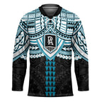 Personalized Port Adelaide Power Hockey Jersey Polynesian Tribal Pattern Heritage Football